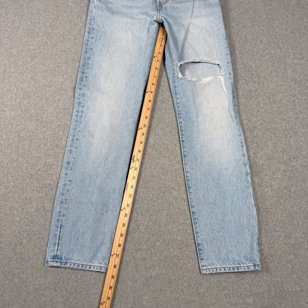 Levis 501 Original Fit Light Wash Distressed Straight Leg Jeans W24 L30 150th - Picture 6 of 11